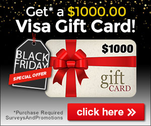 $1000 Visa Gift Card – Black Friday Special Offer – EXPIRED